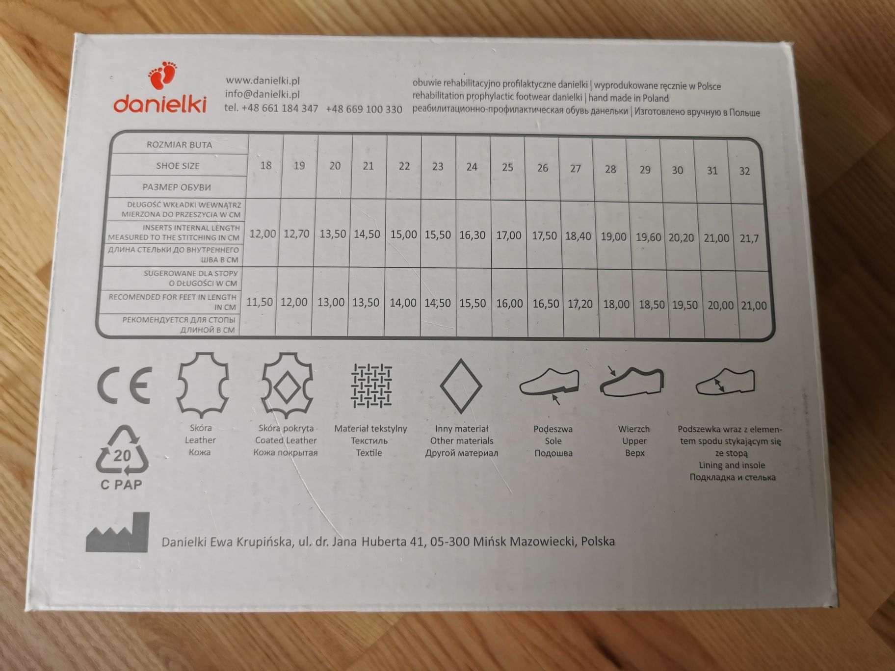 Kapcie profilaktyczne Danielki r. 20 (13,5 cm) zdrowa stopa