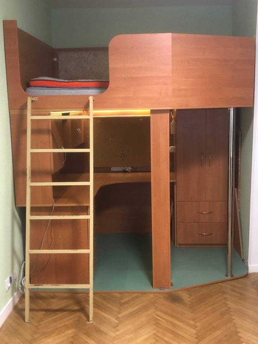 Двоярусне робоче спальне місце. Меблевий комплект