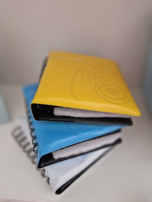 Álbum azul novo Instax mini fotografias