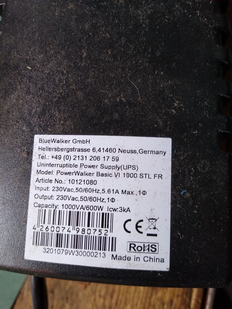 UPS PowerWalker 1000VA/600W
