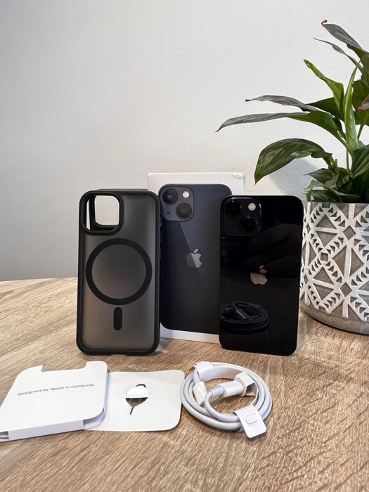 iPhone 13 mini 256 GB Midnight – Bardzo Dobry Stan + Etui i Nowy Kabel