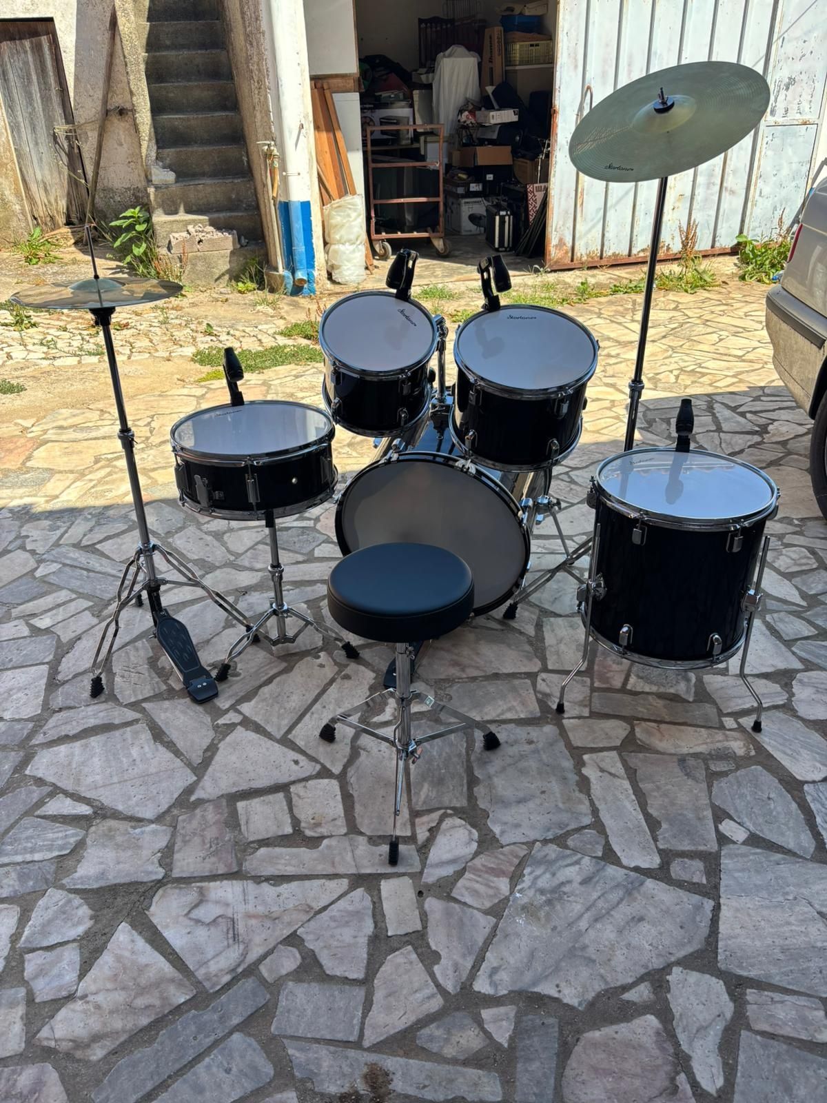 Bateria com microfones kit