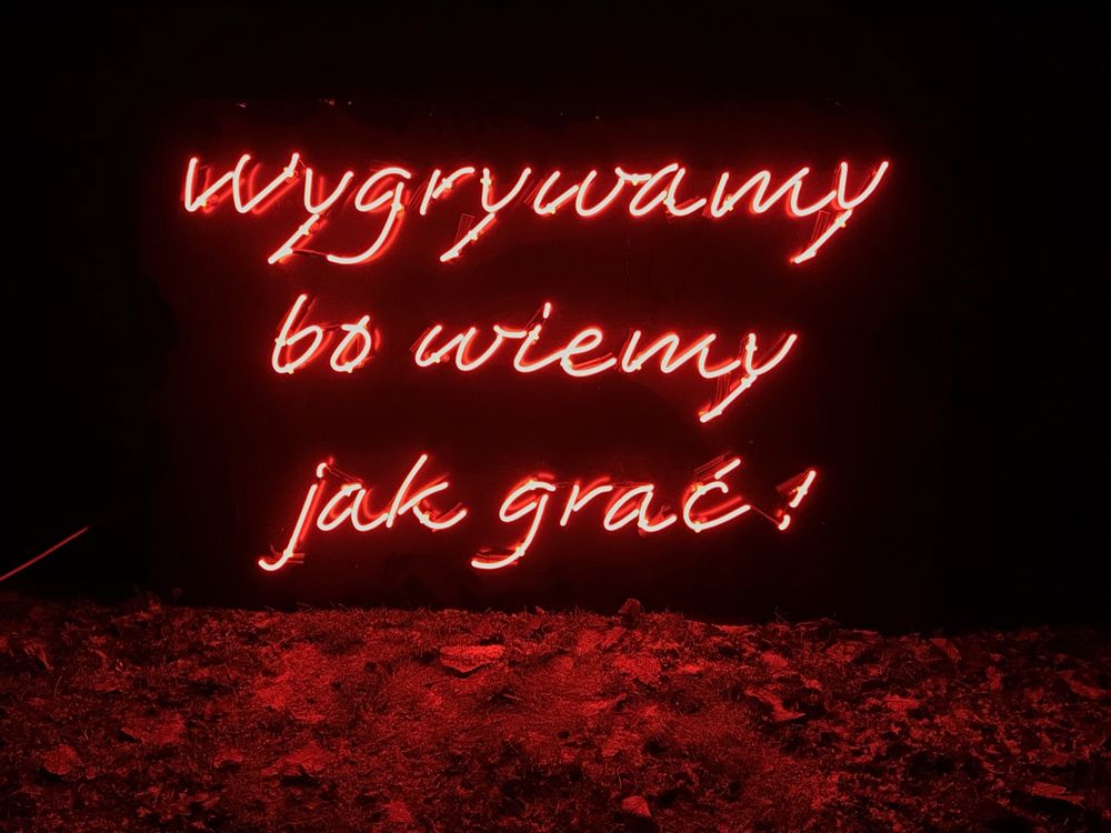 NEON GAZOWY napis DUŻY czerwony