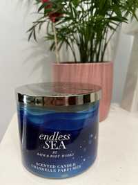 Endless Sea Świeca zapachowa 3-knotowa Bath & Body Works NOWA