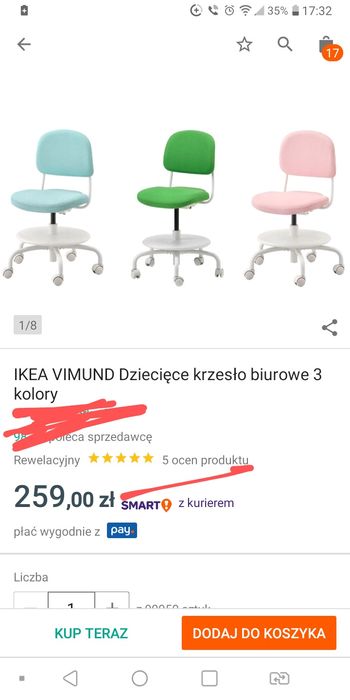 Krzesło fotel biurowy ZIELONE I ROZOWE zielone rezerwacja