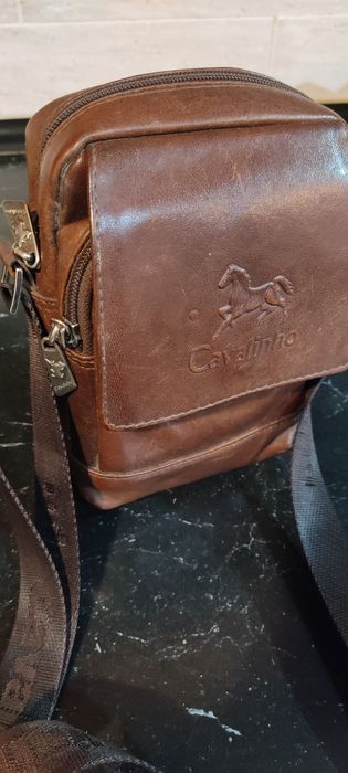 Mala/Bolsa tiracolo masculina pele da Cavalinho