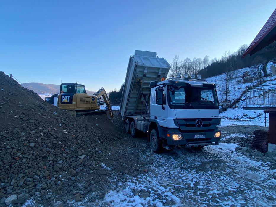 Usługi minikoparką i koparką  Roboty Ziemne Odwodnienia Drogi