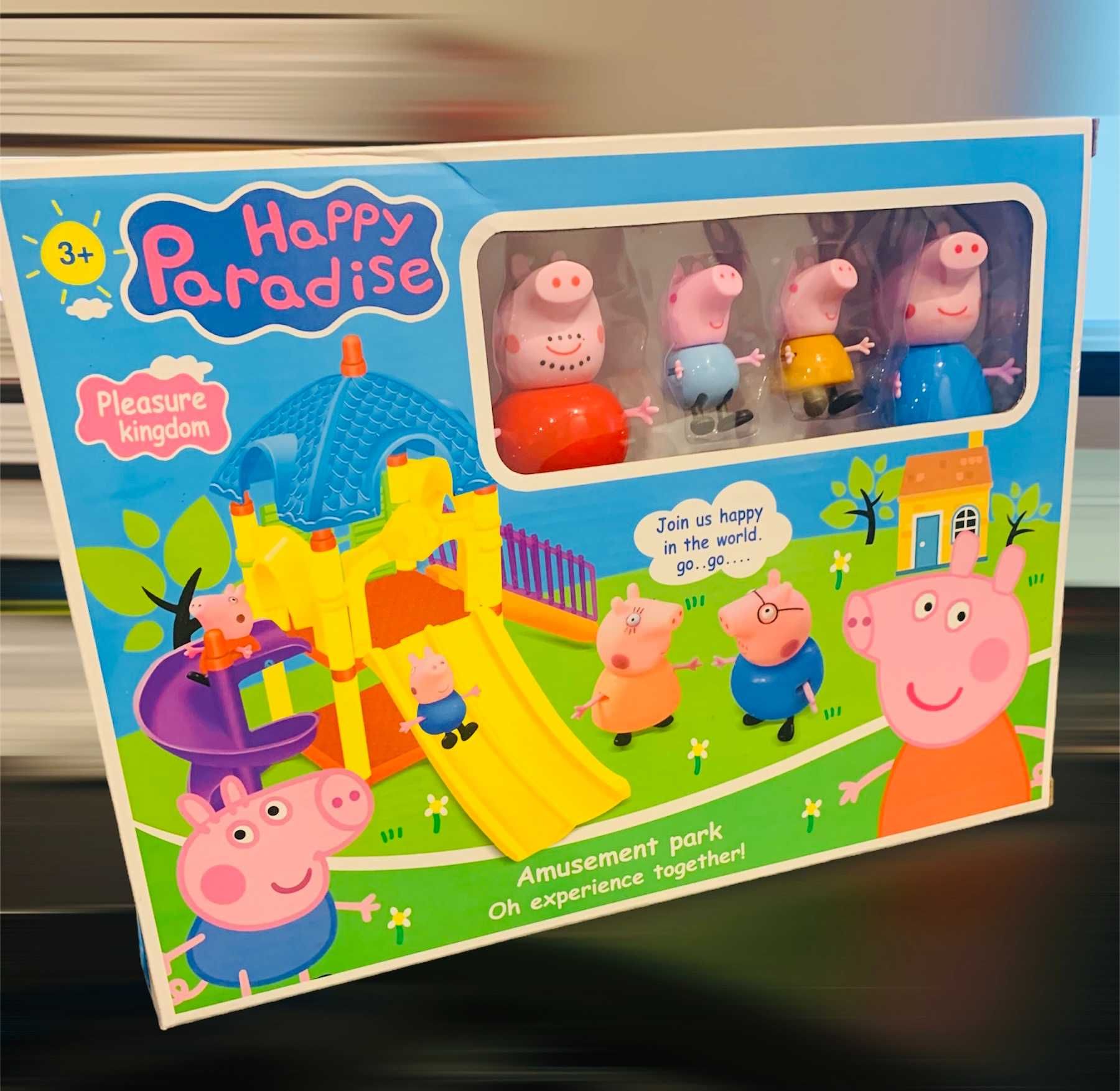 Świnka Peppa Pepa Plac Zabaw Zjeżdżalnia Rodzinka tata mama george