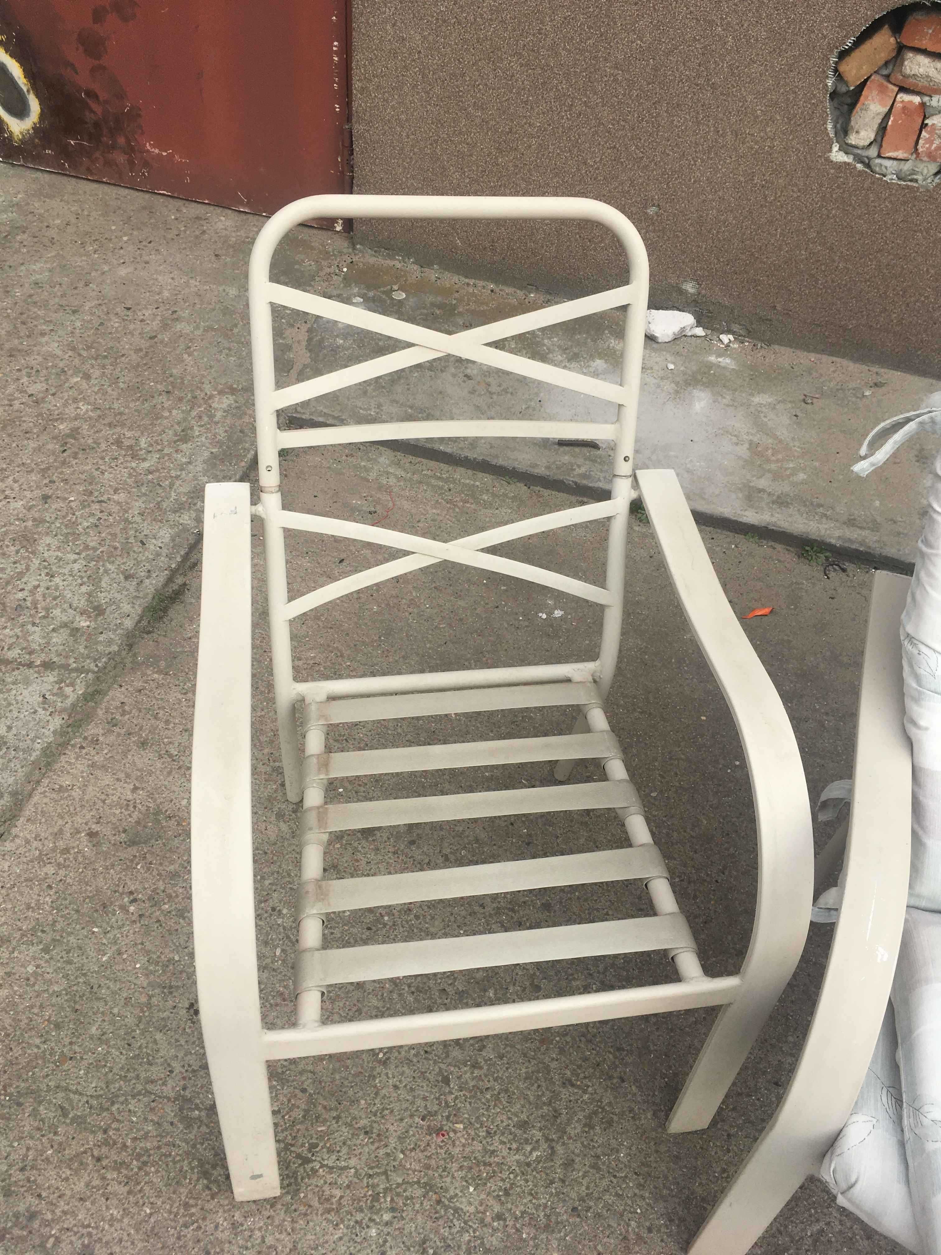 Krzesła fotele ogrodowe tarasowe  aluminiowe poduchy