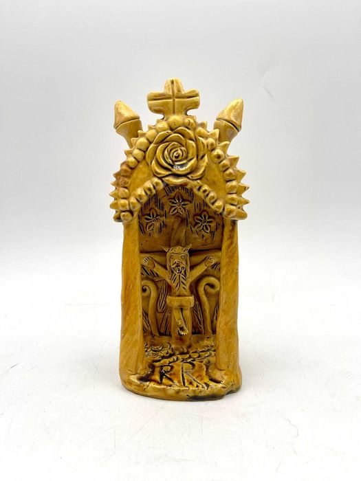 Olaria -placa de parede "Cristo Crucificado"