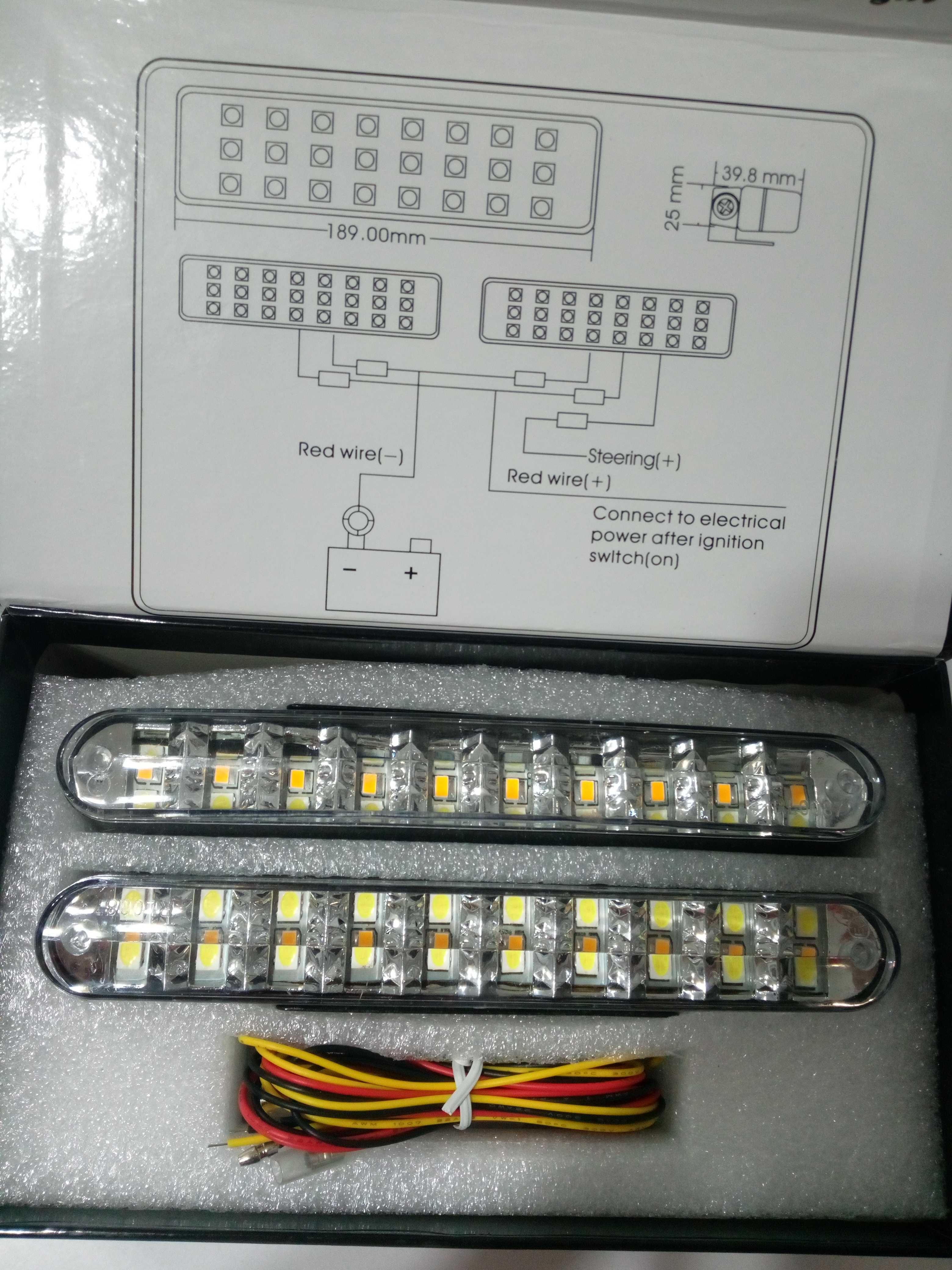 Lampy LED światła do jazdy dziennej+kierunkowskazy WJD LED-239