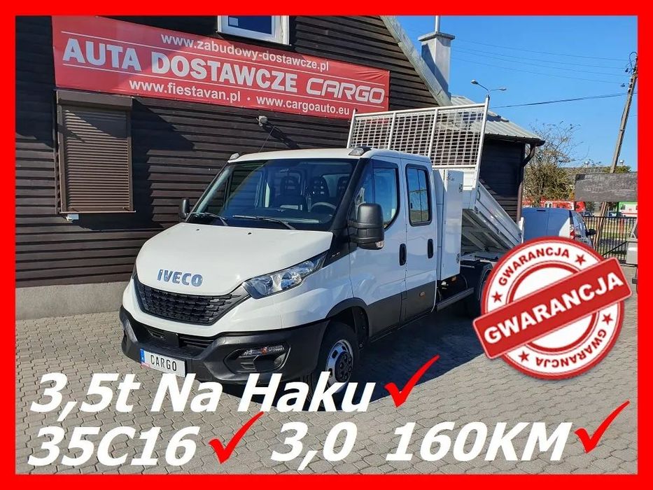 Iveco DAILY 35C16 C 16  35C16 3,0 160KM Doka Bliźniak Wywrotka 3,5t Na HakU!! Klima\