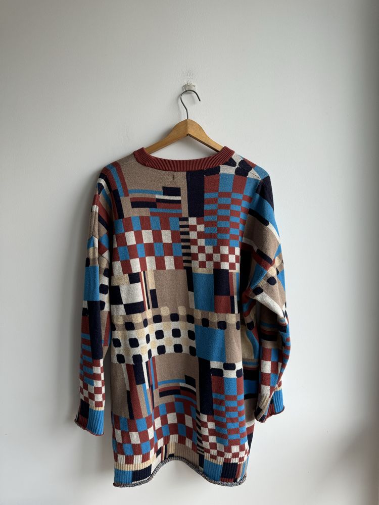 Brązowy czekoladowy sweter S 36 100% bawełna oversize COS