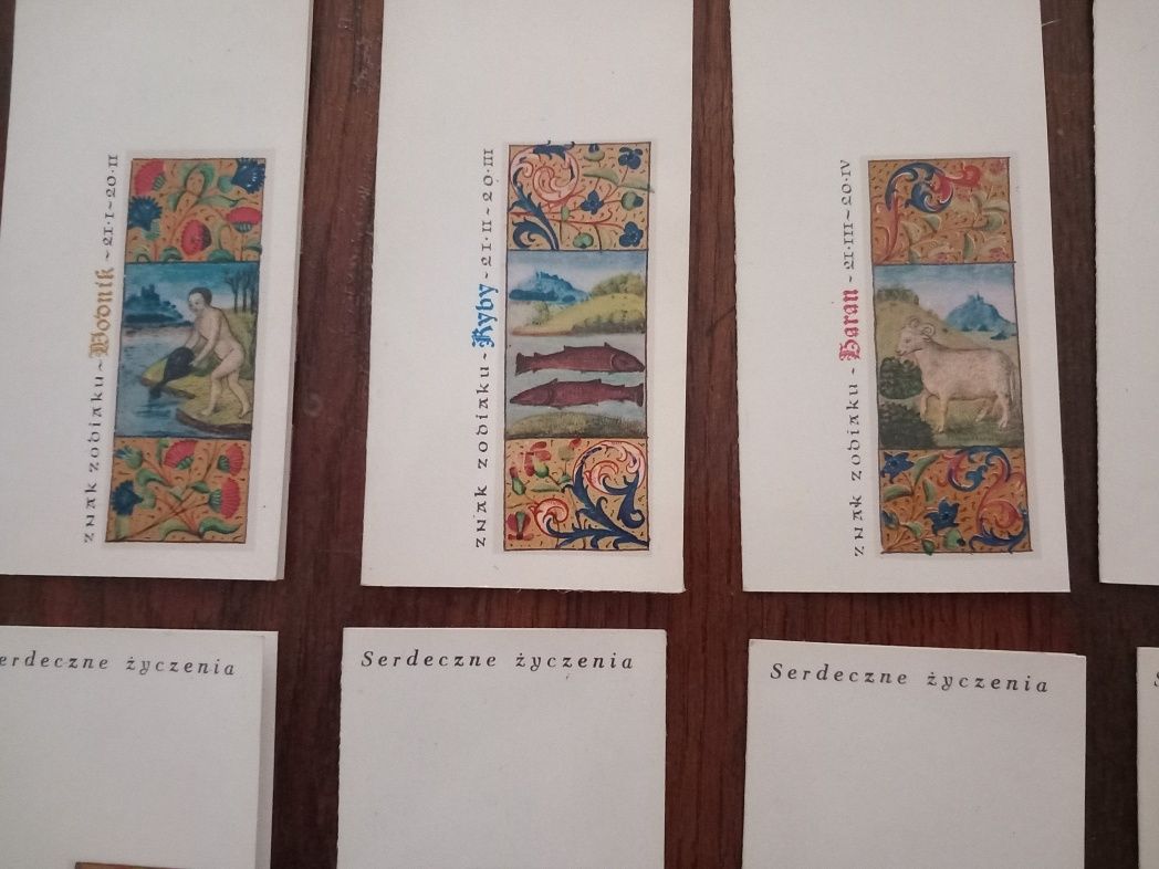 Karnety z malarstwem miniaturowym.Projekt graficzny karnetu J.STANNY.