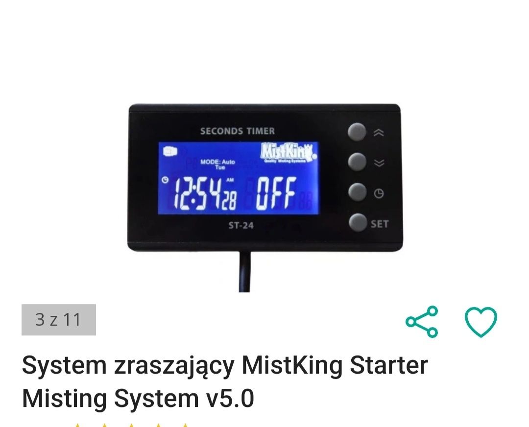 System zraszający do terrarium