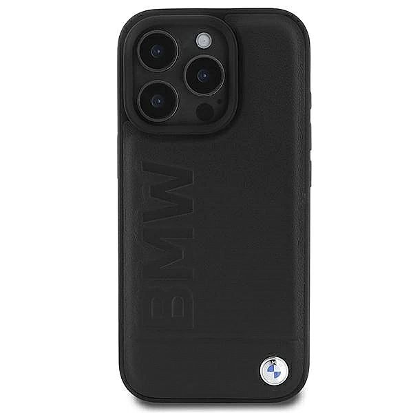 Etui BMW Leather Hot Stamp na iPhone 16 Pro - czarne