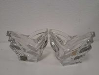 Porta velas de cristal Mikasa, vintage.