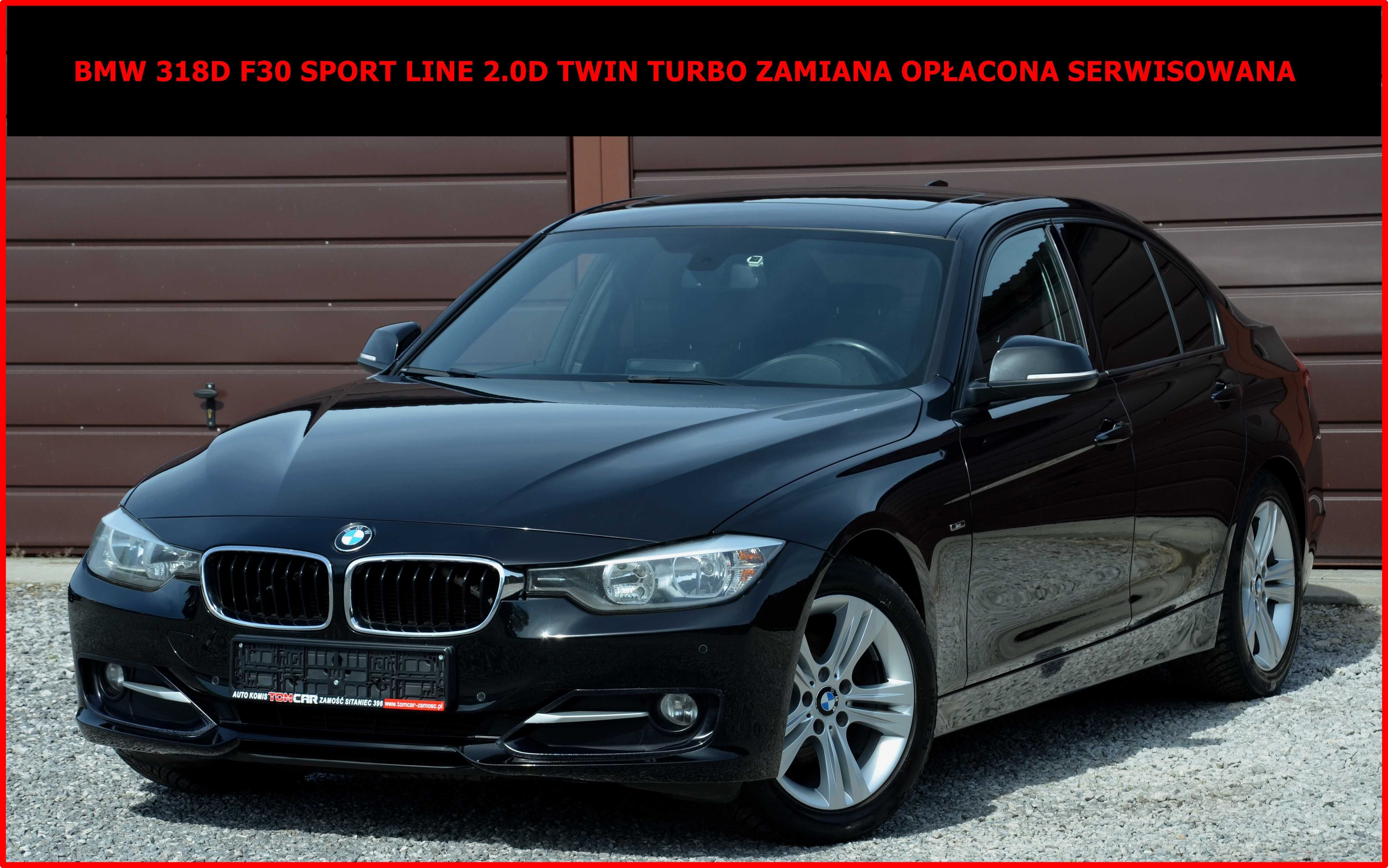 BMW 318D F30 Sport Line 2.0D Twin Power Turbo Zamiana Opłacona