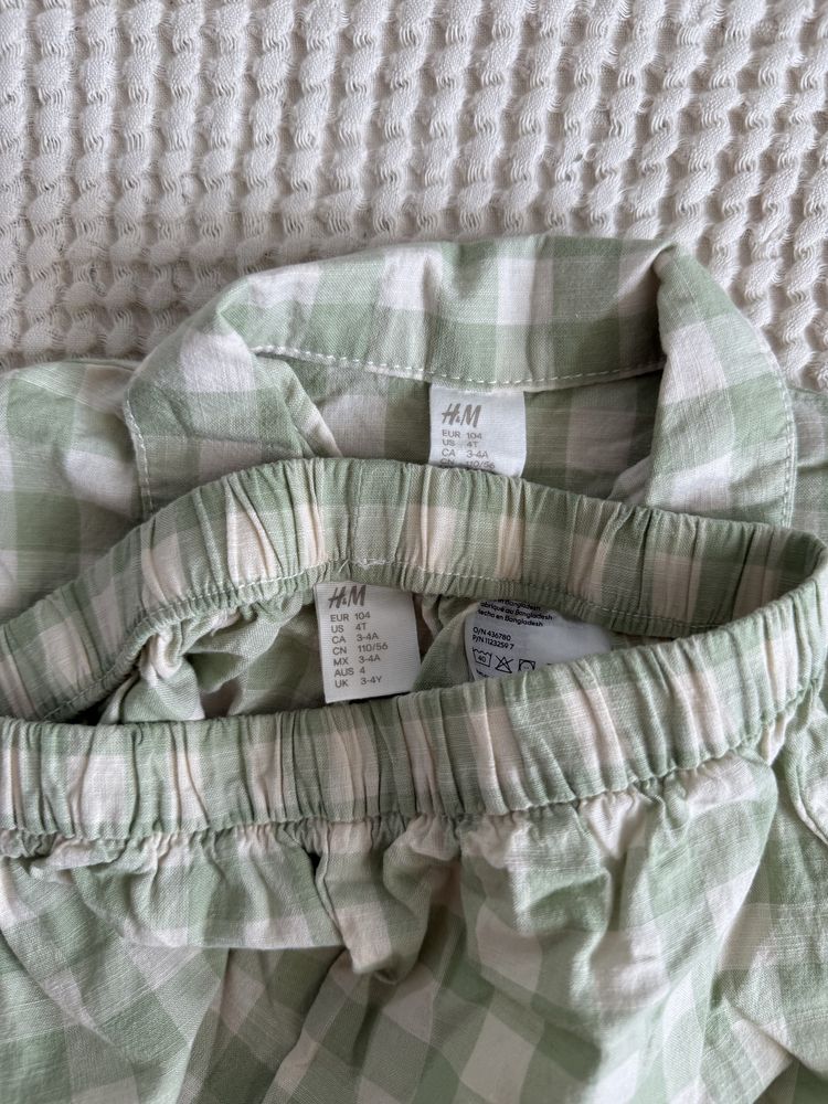 h&m komplet hm koszula i szorty 104 jak NOWY