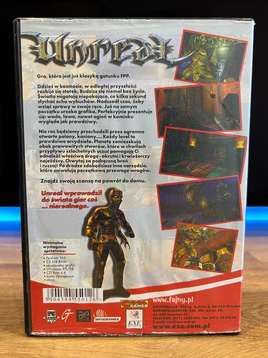 Unreal 1 gra UNIKAT (PC PL 1998) polskie wydanie COOL GAMES EPIC