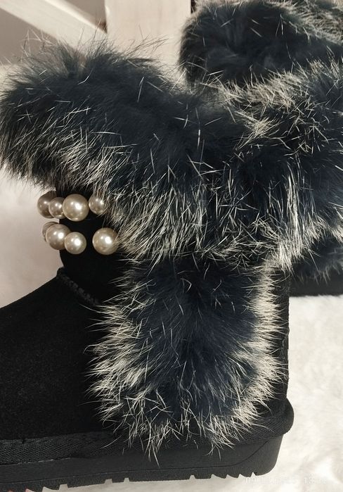 Уггі зимові натуральна замша і хутро 26-31 р. чобітки черевики