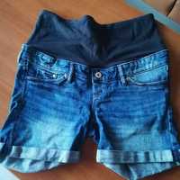 szorty spodenki jeansowe ciążowe 38 mama shorts H&M