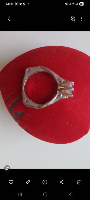 Кольцо, муассанит брилиант серебро