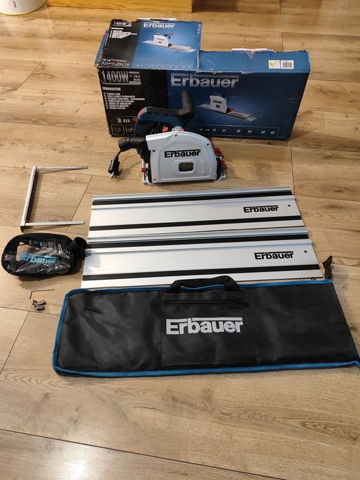 Zagłębiarka Erbauer 1400w, tarcza 185mm, 2x70cm szyna, rok 2024