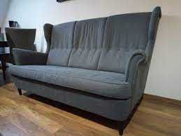 Sofa IKEA Strandmon 3-osob ,tapicerka szara Nordvalla - dowóz gratis