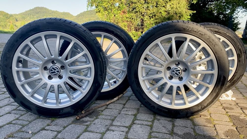Felgi aluminiowe 17” VW golf 4 r32 + opony Hankook 225/45 ZR17