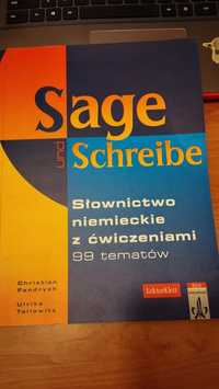 Sage und Schreibe słownictwo niemieckie z ćwiczeniami