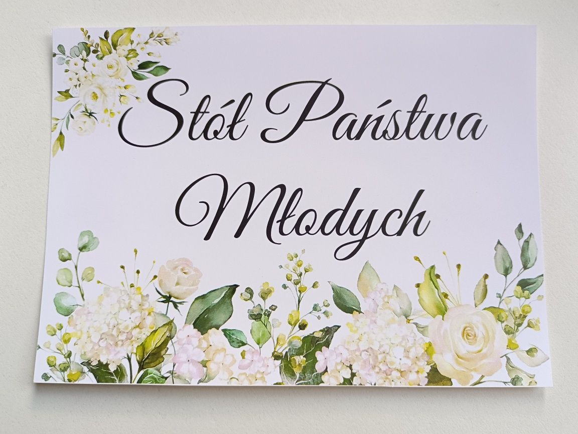 Stół Panstwa Młodych 13x18cm karta