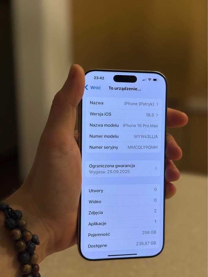 apple iPhone 16 Pro Max – Biały Tytan – 256GB Idealny Stan