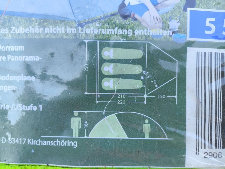 Namiot turystyczny 3-osobowy, igloo, niemiecki producent