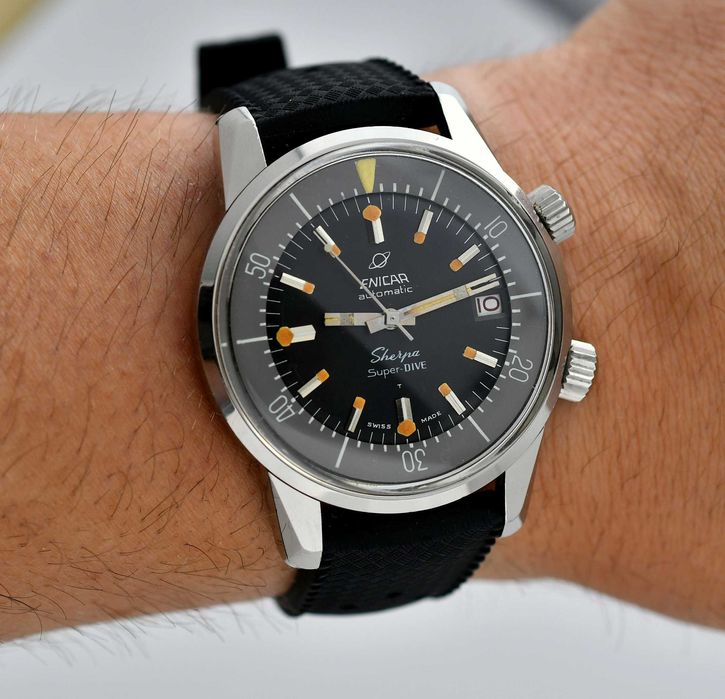 Zegarek ENICAR Sherpa Super Dive - Vintage z 64 - 40mm - Automatyczny
