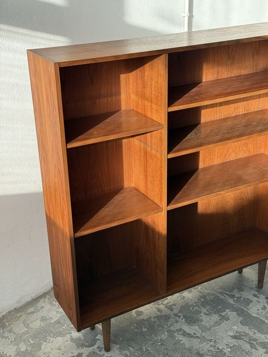 Regał tekowy Dania teak vintage modern drewniany