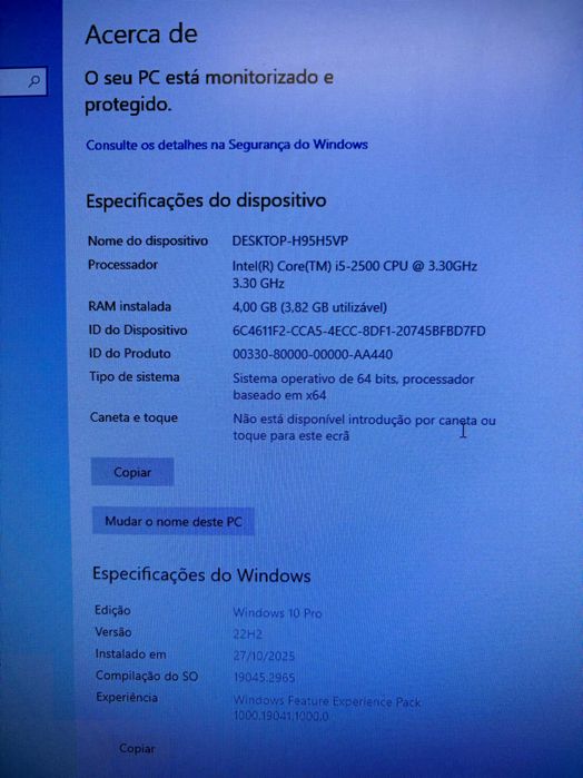 Lenovo Thinkcentre Edge E73 SFF + Monitor LG + Teclado/Rato