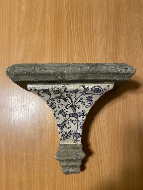 Konsolka ceramiczna postarzana wisząca