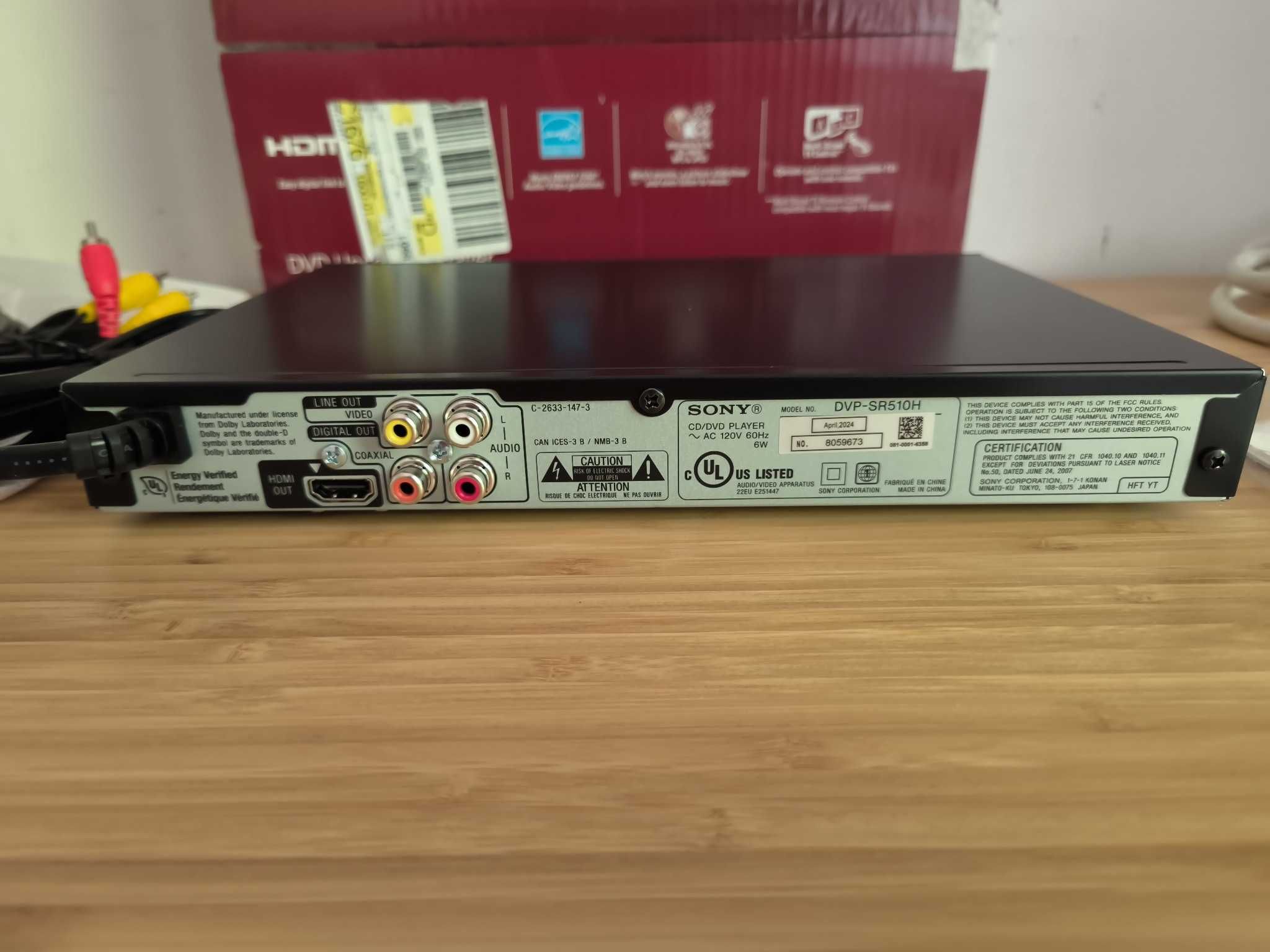 Nowy odtwarzacz DVD Sony DVPSR510H z HDMI, upscaling, szybka dostawa!