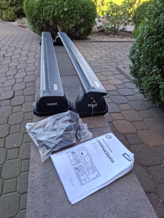 Bagażnik dachowy bmw gt5 Thule WingBar belki Black poprzeczki relingi