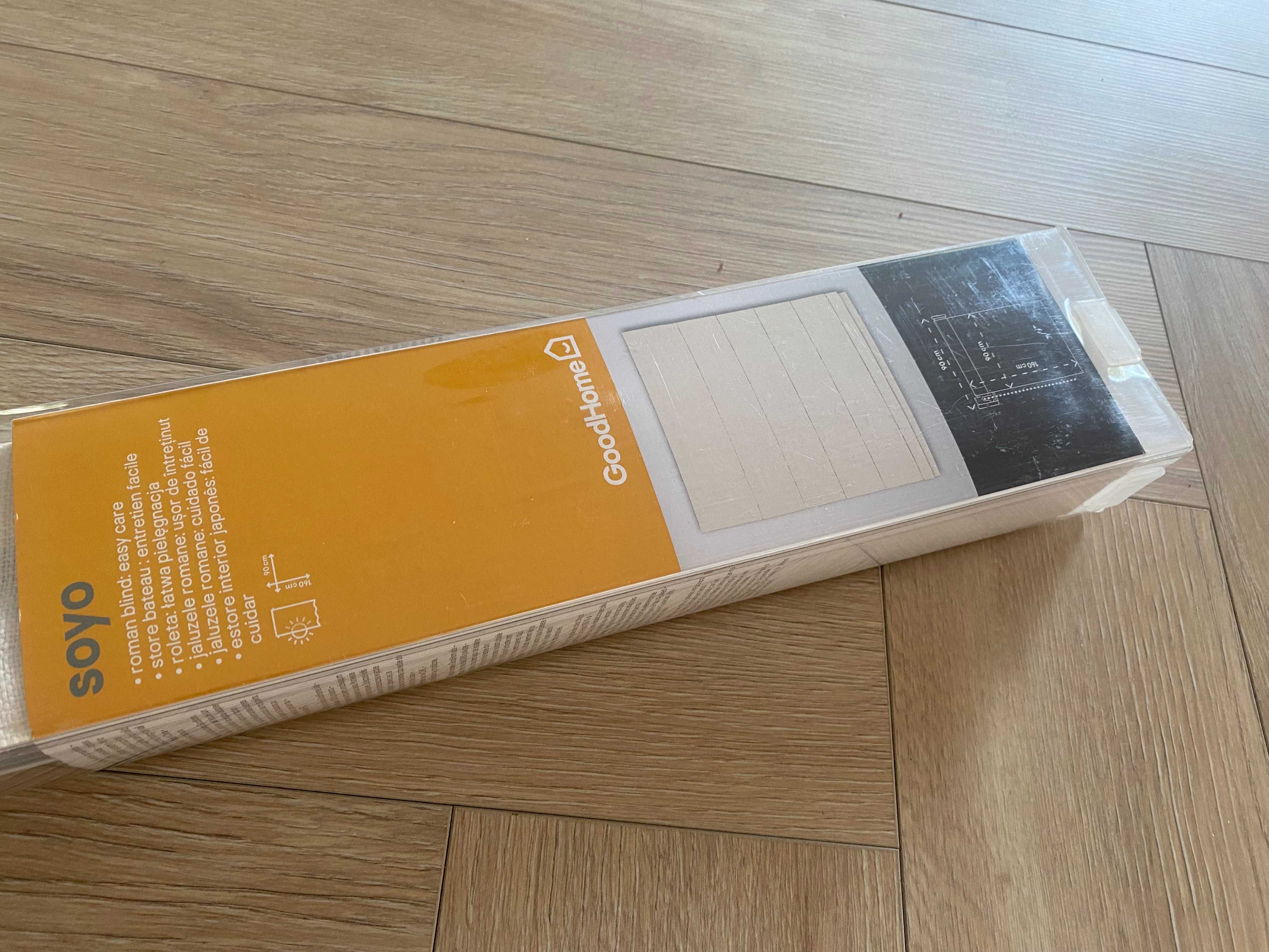 Nowa Roleta rzymska GoodHome Soyo 90 x 160 cm biała kremowa materiał