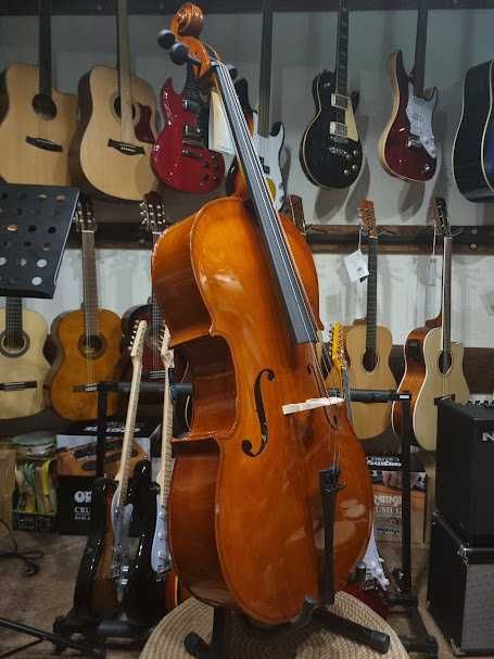 Wiolonczela uczniowska Leonardo + pokrowiec i smyczek rozmiary 4/4-1/8