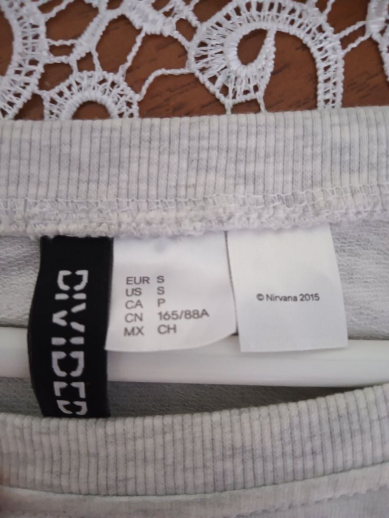 Crop top nirvana H M bawełna