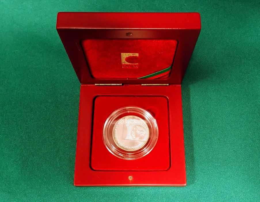 Moeda 5 Euros 2003 Primeiro Selo português Prata BNC