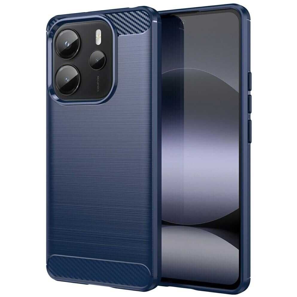Противоударный чехол бампер для Xiaomi Redmi Note 14s карбон 3 цвета