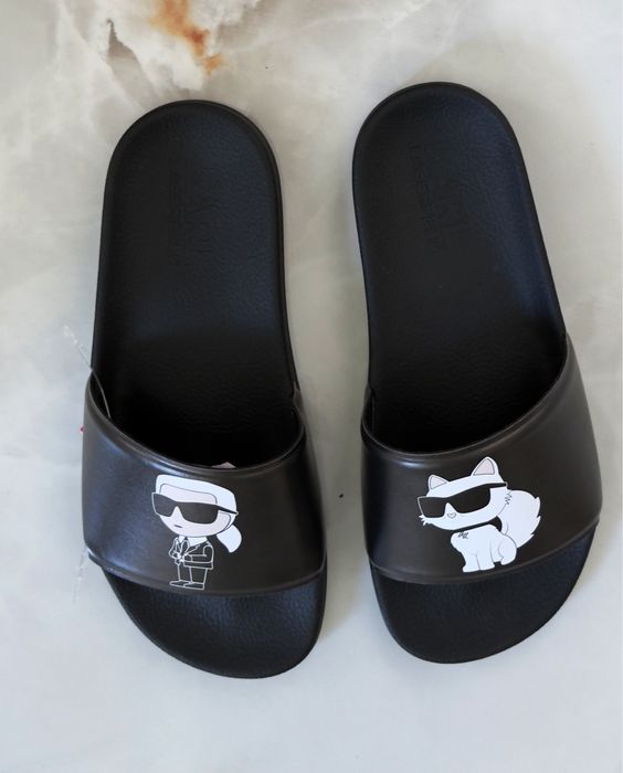 Klapki czarne Karl Lagerfeld. Rozm. 38