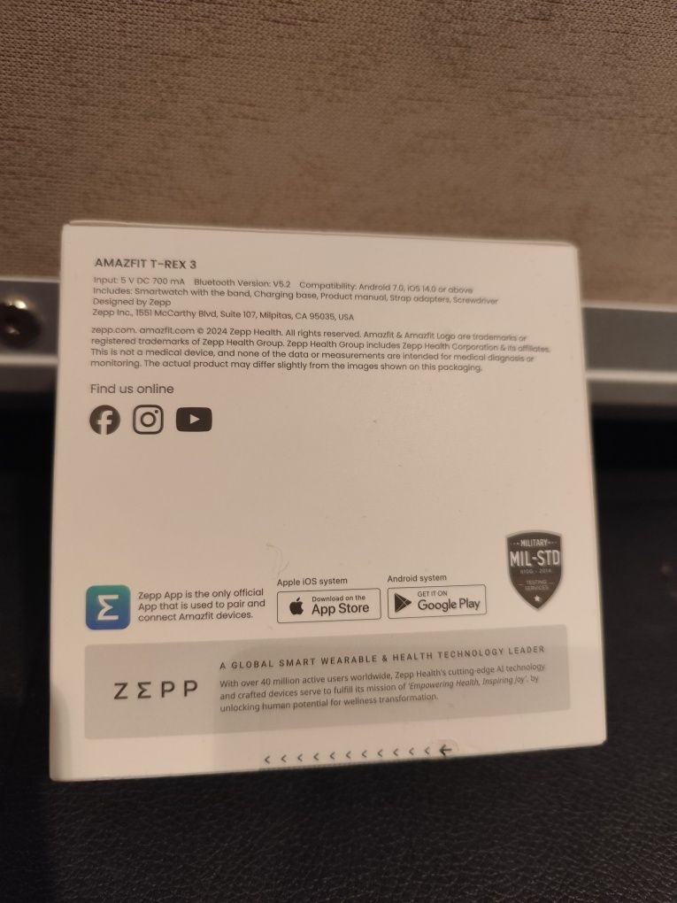 Nowy smartwatch Amazfit T-Rex 3 Hazy Grey – bez paragonu