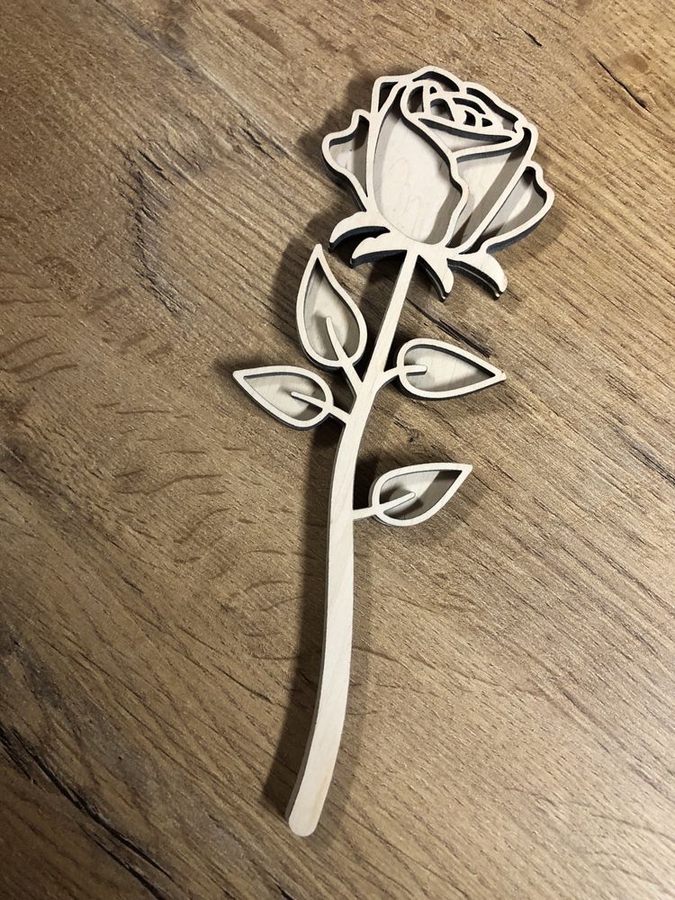 Róża sklejka 3D