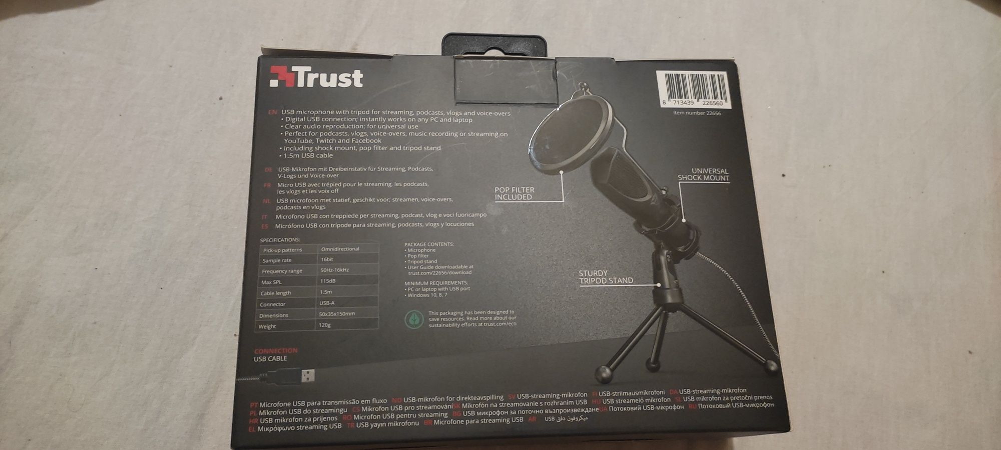 Microfone TRUST GXT 232 Mantis Streaming (Com Cabo - Preto)