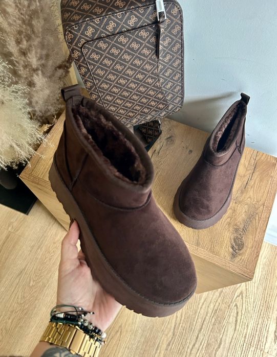 Czekoladowe śniegowce buty ugg Varlesca chicaca 39 40